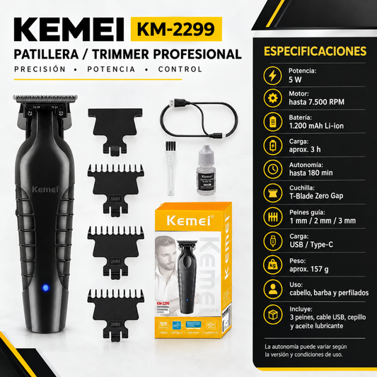 Patillera Kemei KM-2299