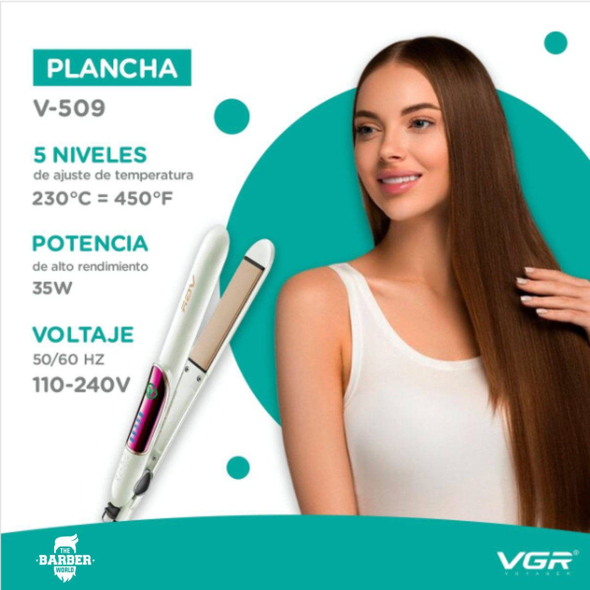 Kit Navideño Plancha VGR V-509 + Set Cuidado Facial Bioaqua ACIDO HIALURONICO