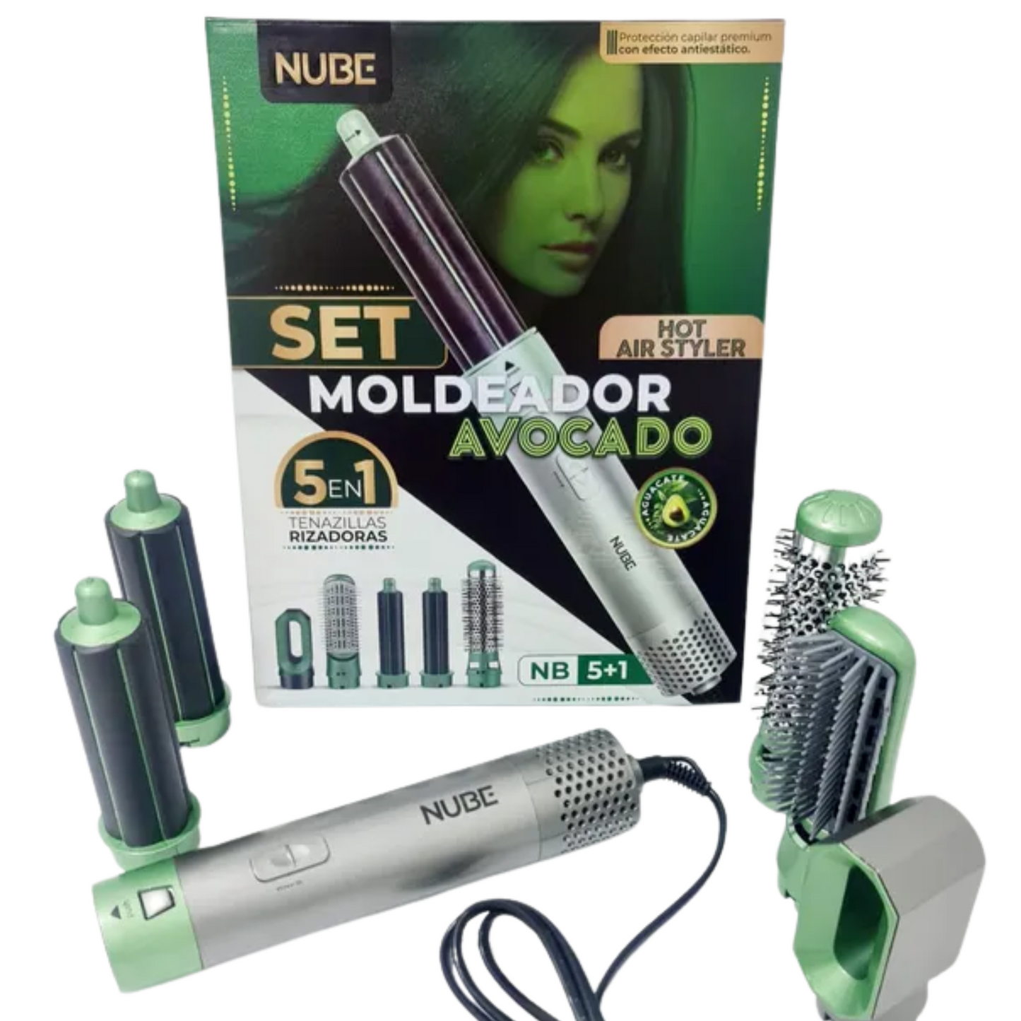 Set Moldeador 5en1 Aguacate Nube