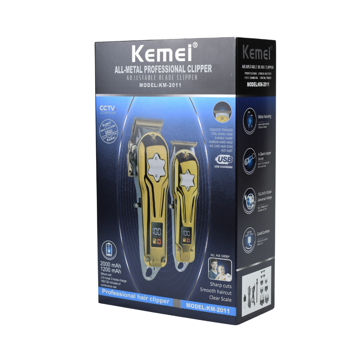 Kit Clipper y Trimmer Kemei Km-2011