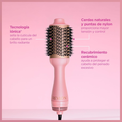 Cepillo Secador Revlon One Step Volumizer Edicion Rosa Aniversario