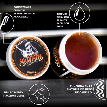 Pomada Suavecito Firme Hold Tarro Profesional 908g Barbería