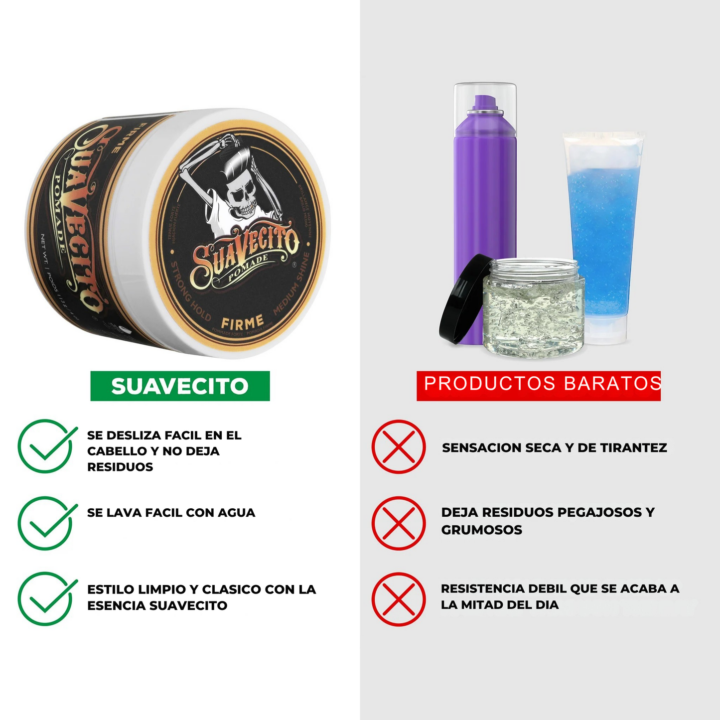 Pomada Suavecito Firme Hold Tarro Profesional 908g Barbería