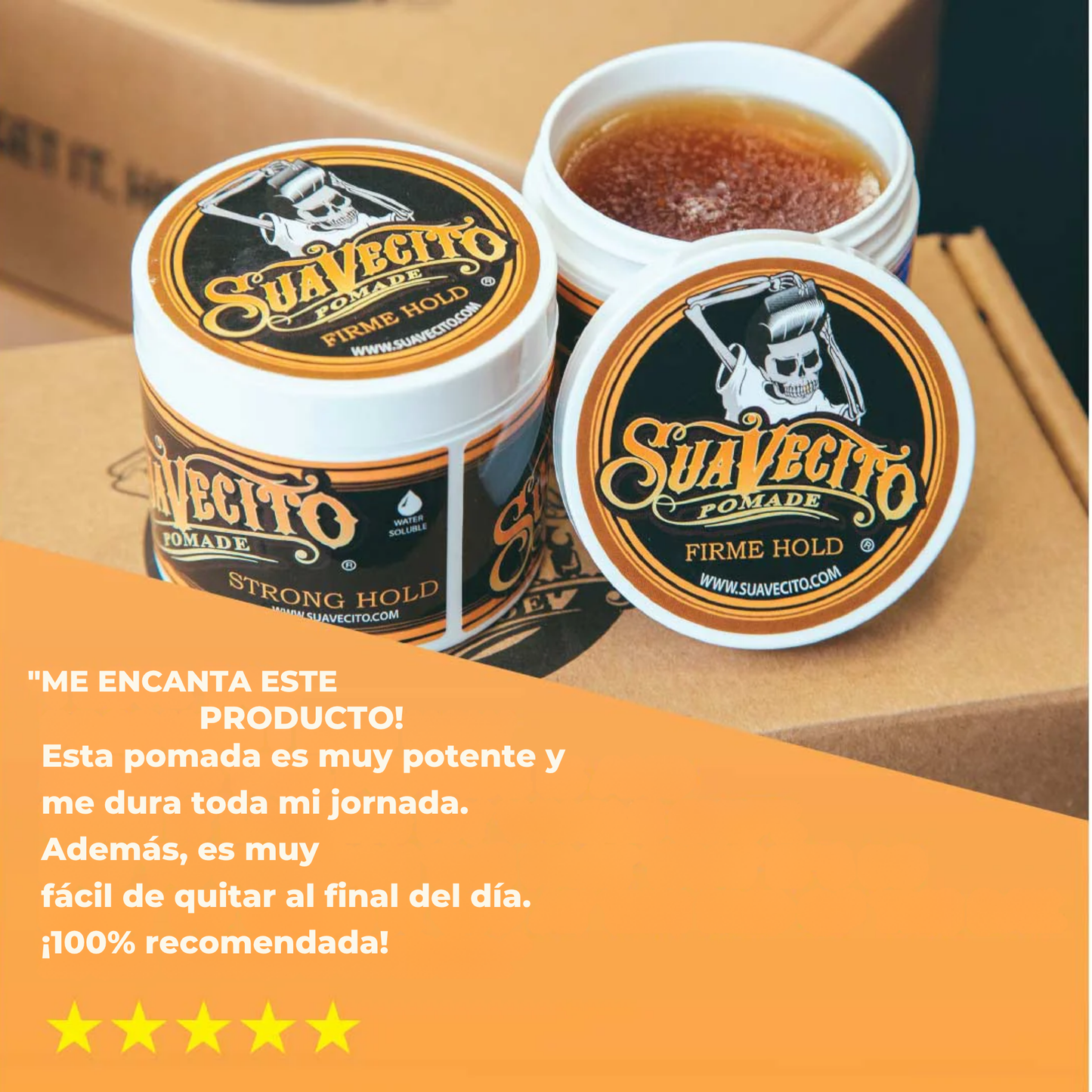 Pomada Suavecito Firme Hold Tarro Profesional 908g Barbería