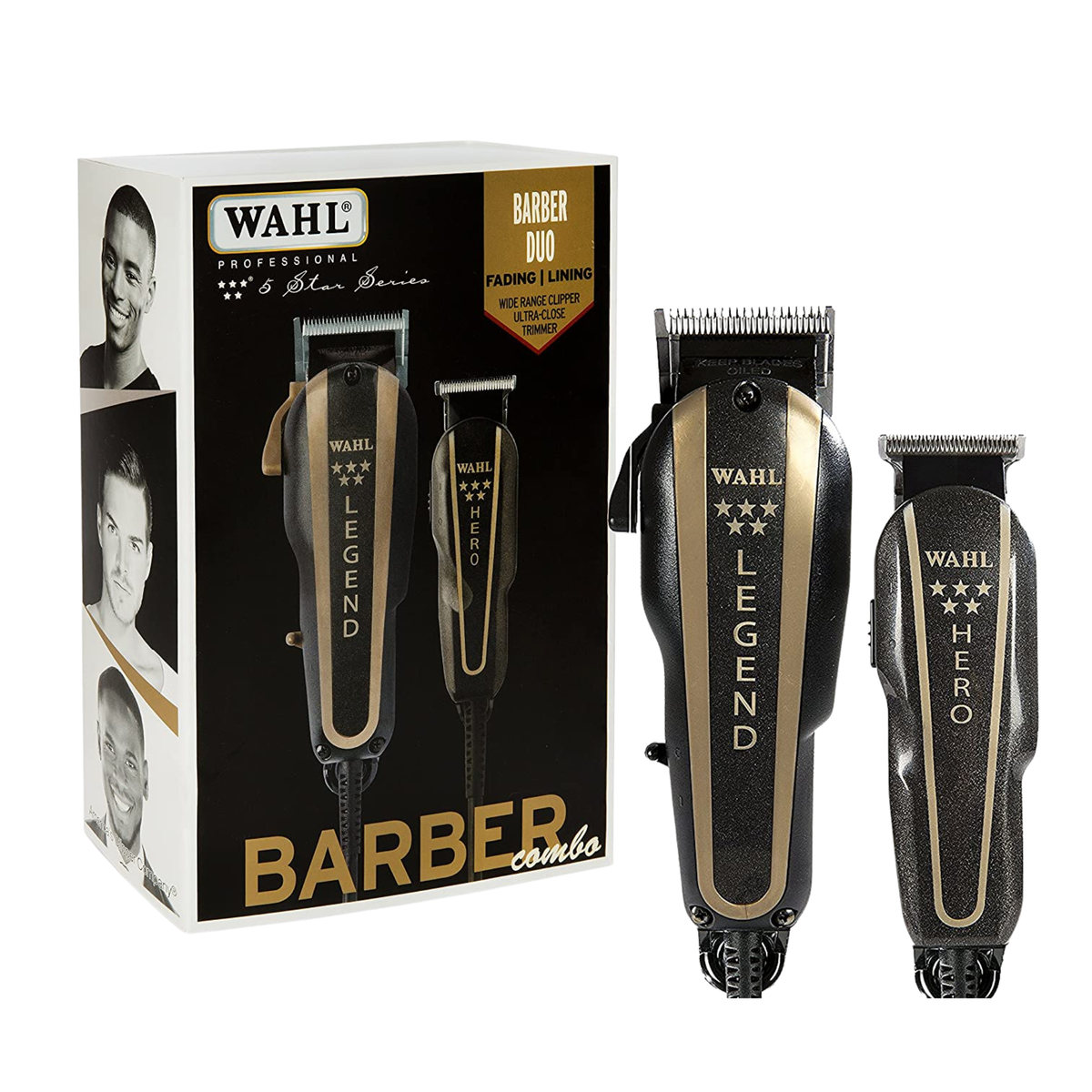Combo Wahl Barber Legend y Hero 5 Estrellas con Cable