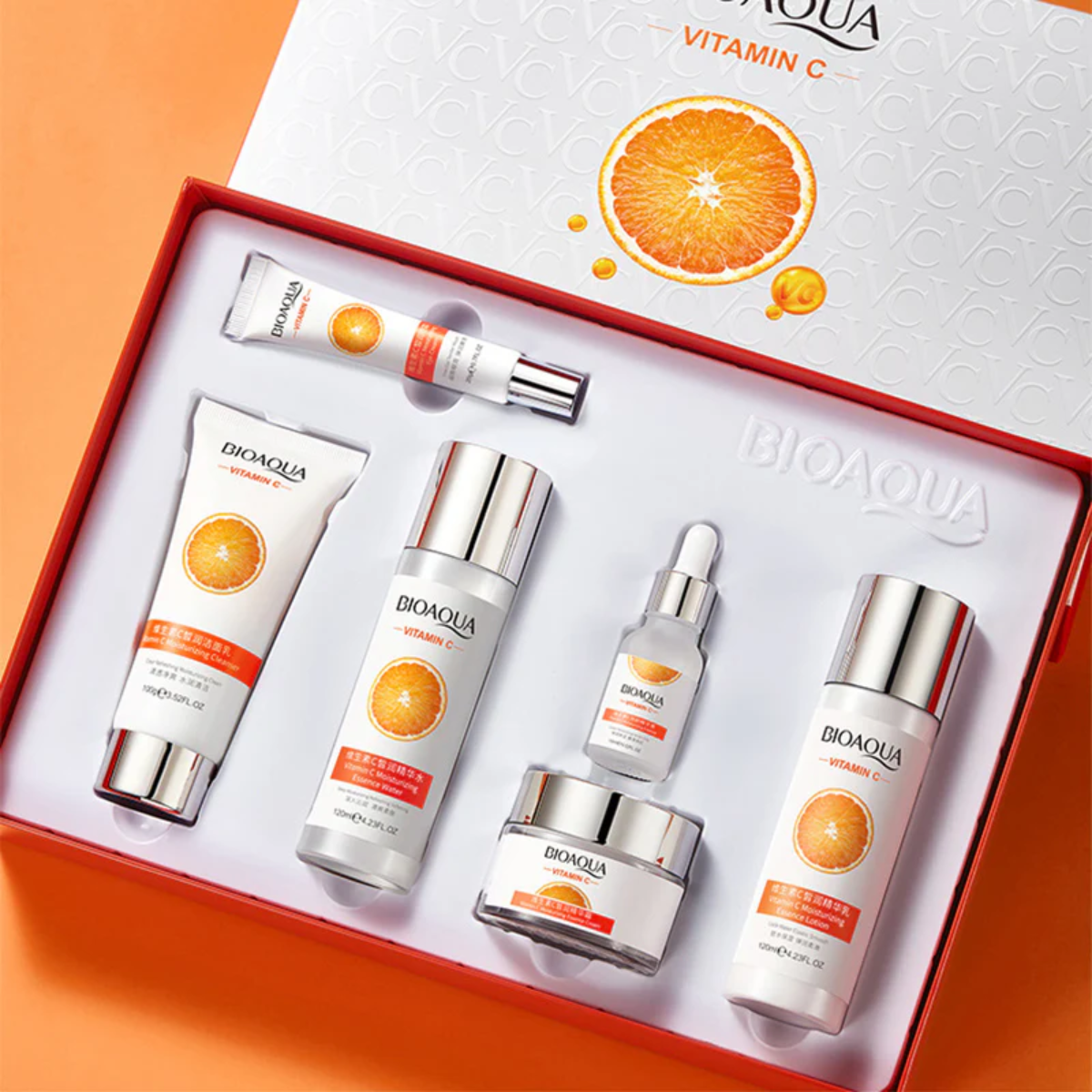 Kit Navideño Pinza de ondas + Set Cuidado Facial Bioaqua VITAMINA C