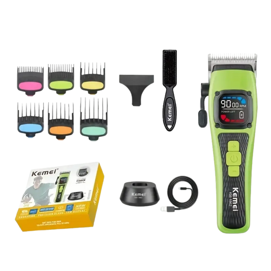 Peluquera Kemei KM-1862 Inalámbrica 9000 RPM con Pantalla LCD