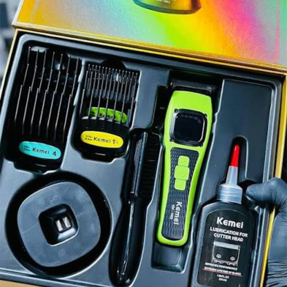 Peluquera Kemei KM-1862 Inalámbrica 9000 RPM con Pantalla LCD
