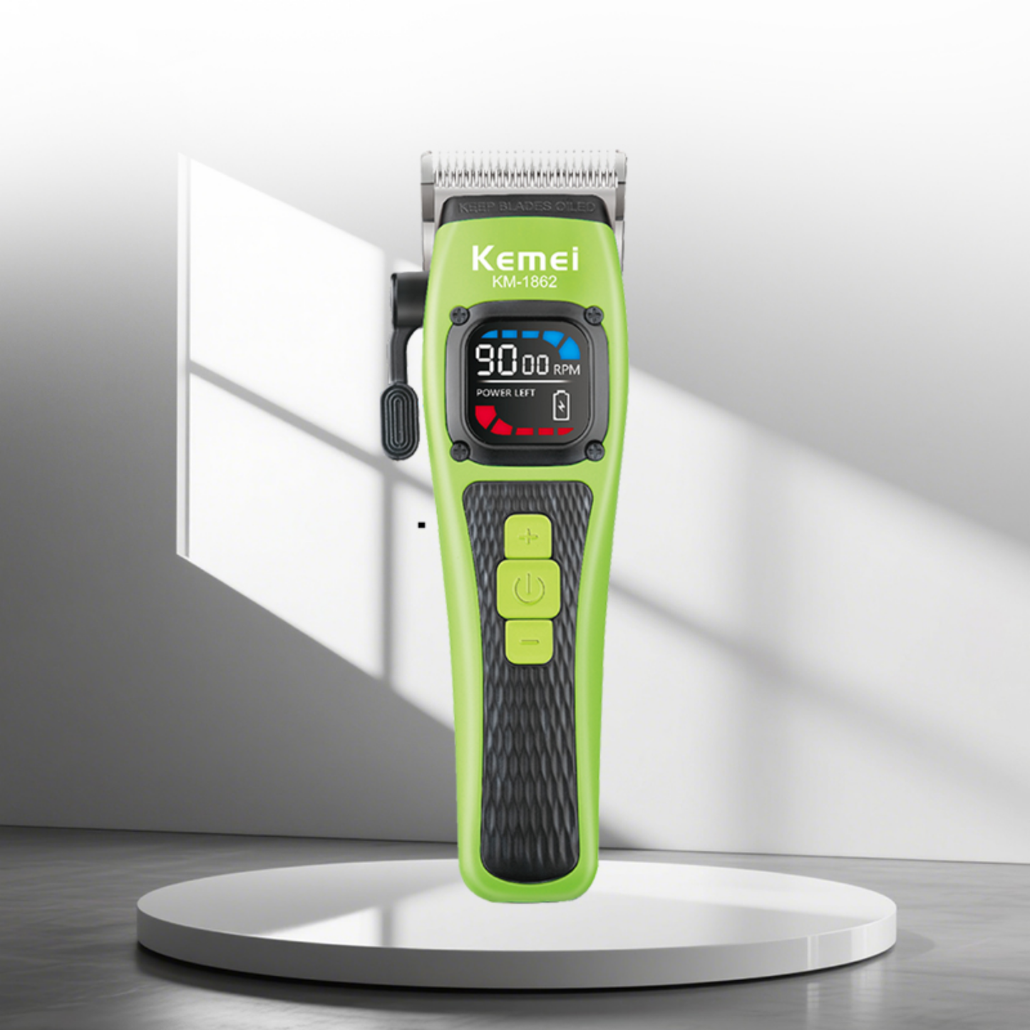 Peluquera Kemei KM-1862 Inalámbrica 9000 RPM con Pantalla LCD