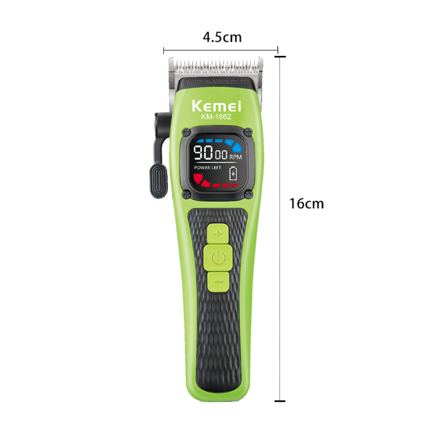 Peluquera Kemei KM-1862 Inalámbrica 9000 RPM con Pantalla LCD