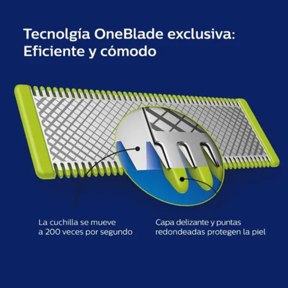 Repuesto Philips OneBlade 2 Cuchillas Originales