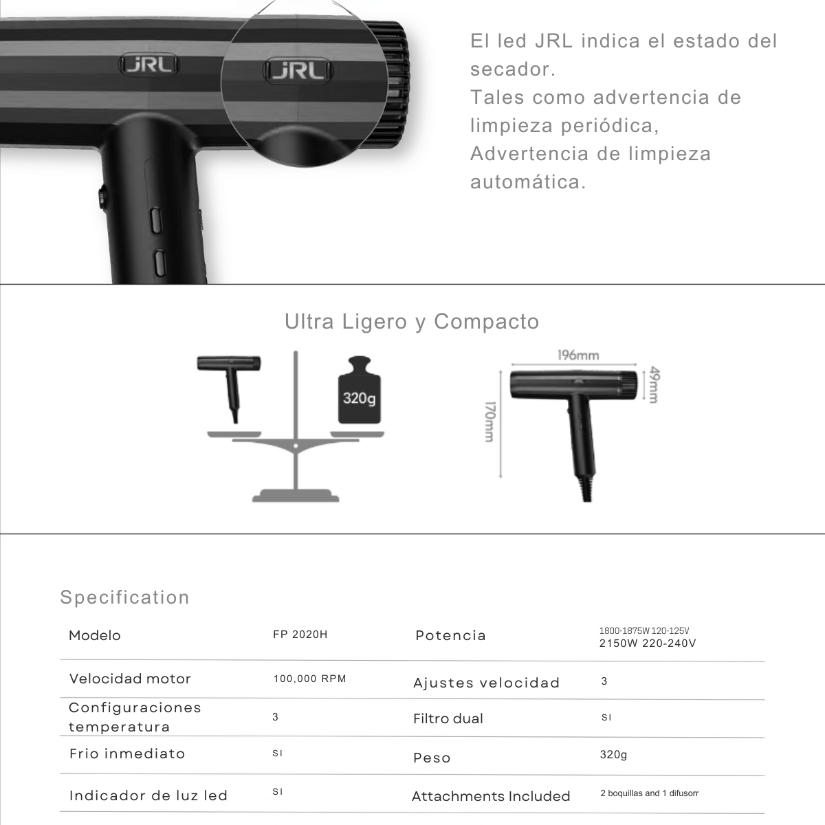 Secador JRL Forte Pro