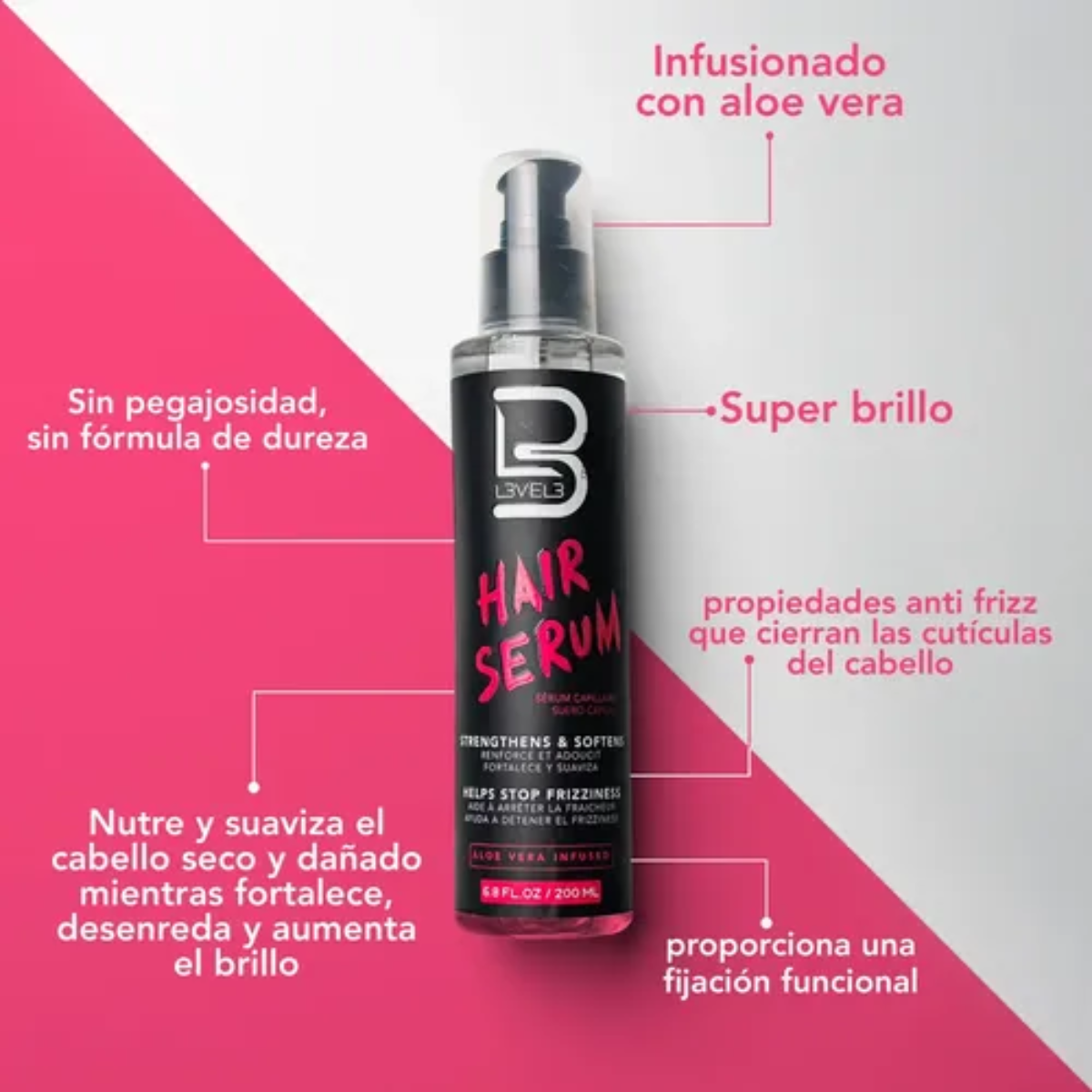 Serum para Cabello Level3 Aloe Vera 200ml