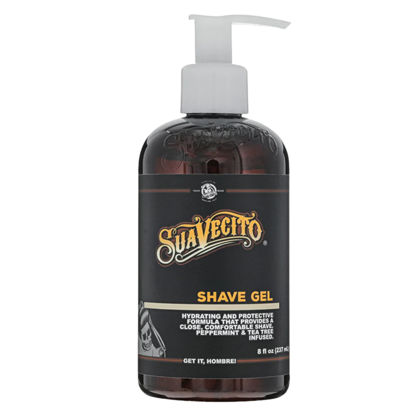 Gel de Afeitar Suavecito Transparente 237ml Menta y Arbol de Te