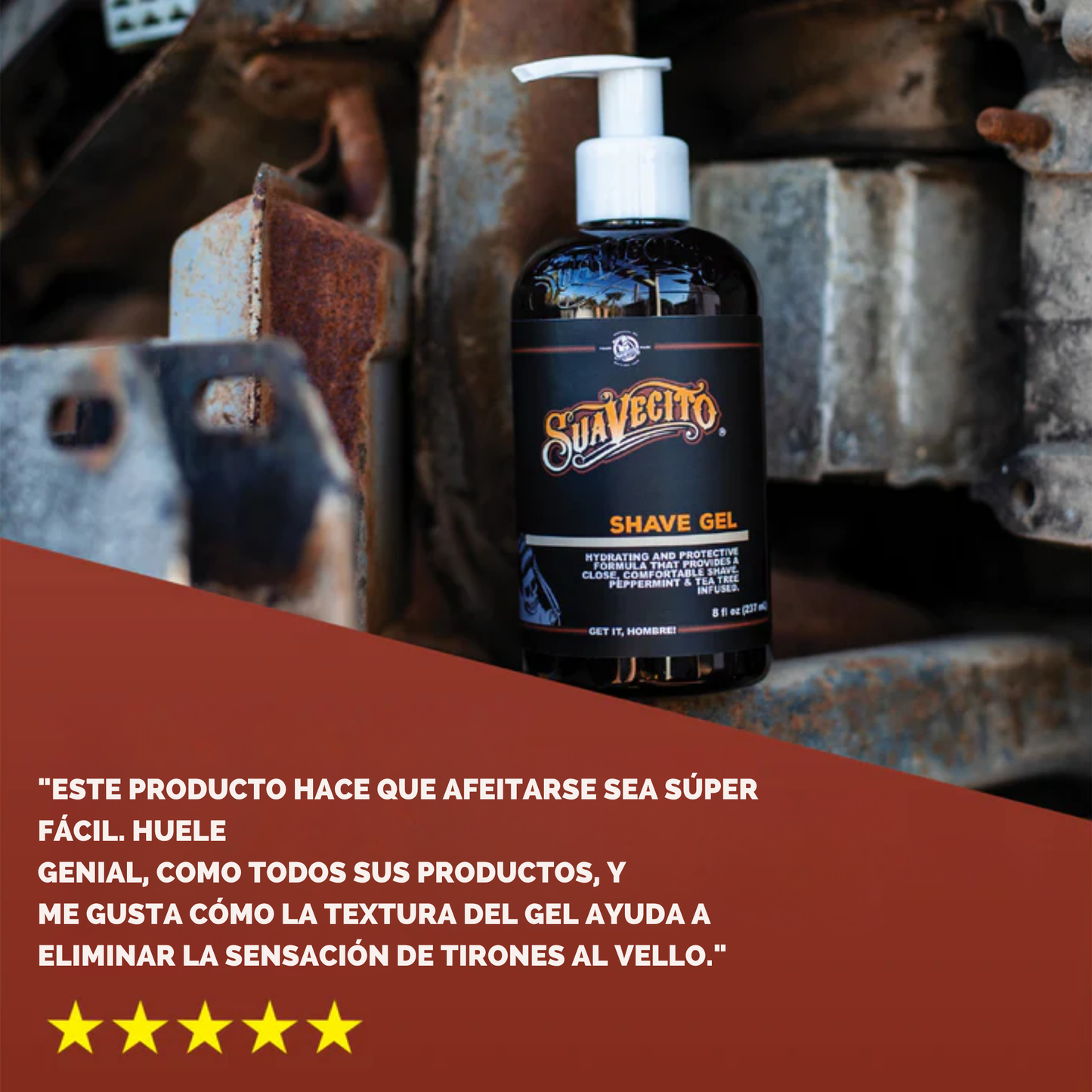 Gel de Afeitar Suavecito Transparente 237ml Menta y Arbol de Te