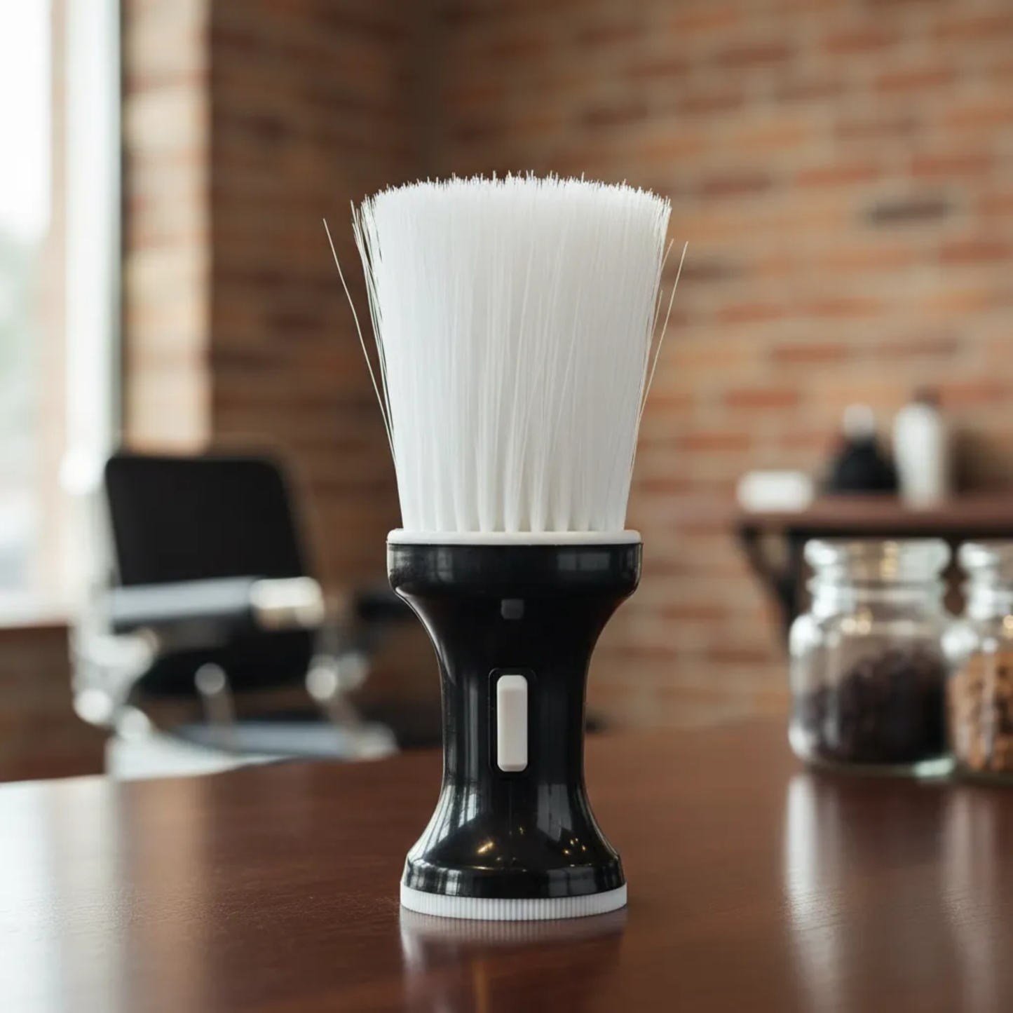 Talquera BarberShop Cerdas Suaves Dispensador